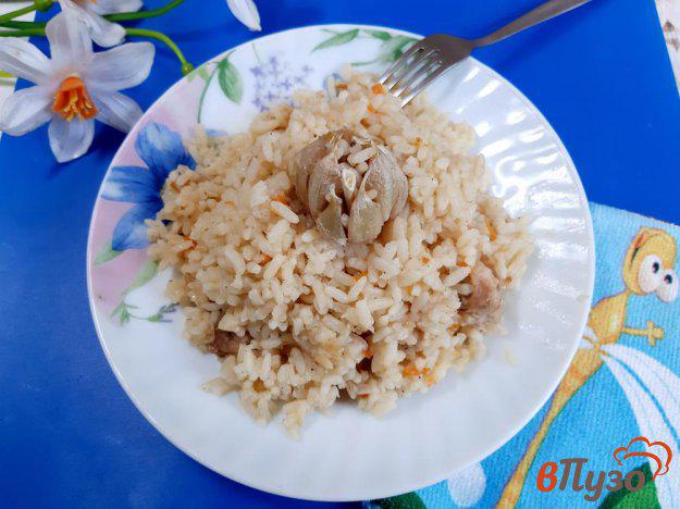 фото рецепта: Рис с куркумой и чесноком