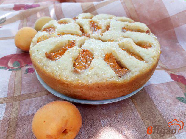 фото рецепта: Пирог с абрикосами на кефире в мультиварке