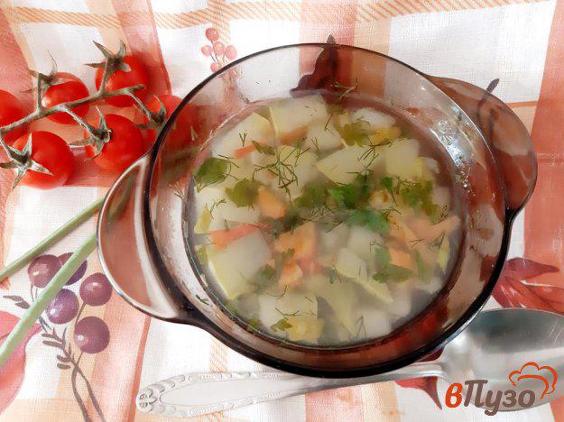 фото рецепта: Суп овощной со спаржевой фасолью и кабачком