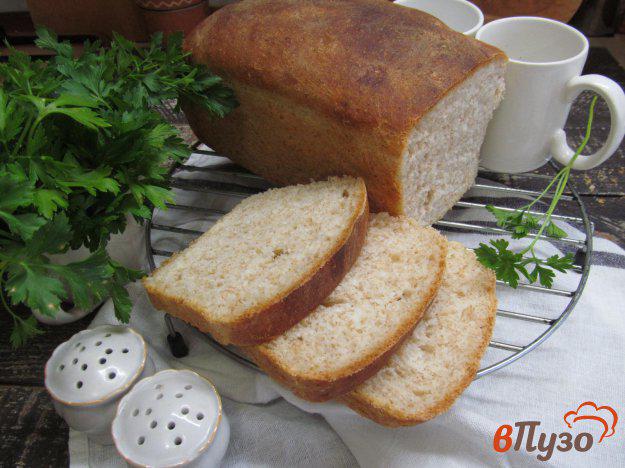 фото рецепта: Белый хлеб на сыворотке с овсяными отрубями