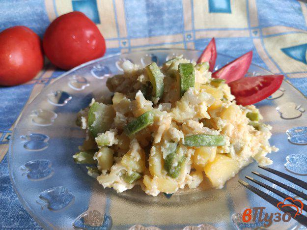 фото рецепта: Картошка с кабачком и яйцами