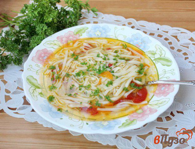 фото рецепта: Суп с помидорами и лапшой «Удон»