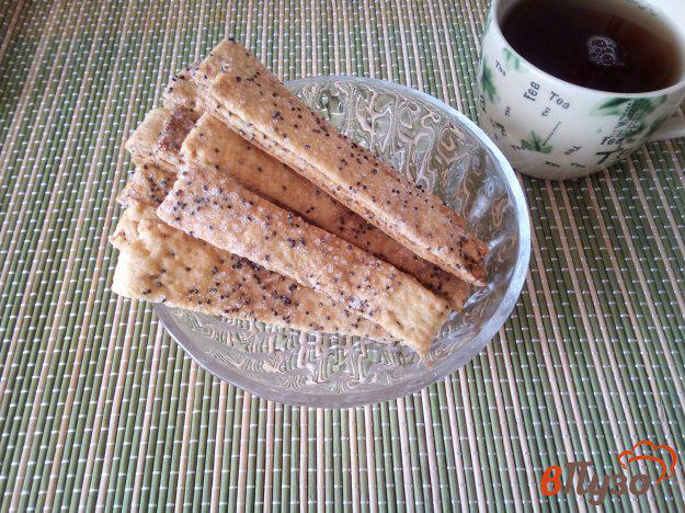фото рецепта: Слоёное песочное печенье с маком