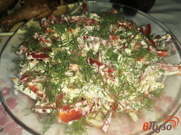 фото рецепта: Овощной салат с сыром и чесноком
