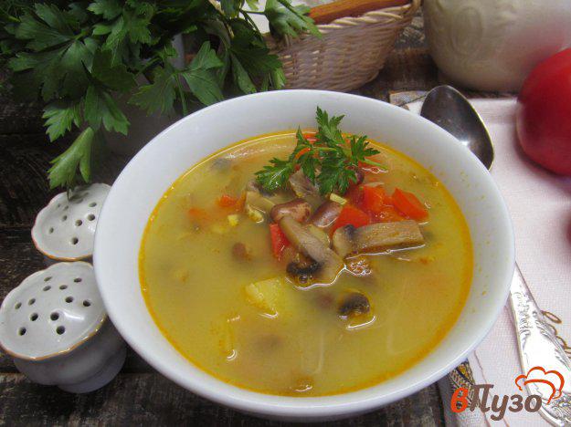 фото рецепта: Суп с куриными желудочками фасолью и вермишелью