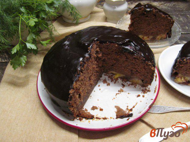 фото рецепта: Пирог с бананом под шоколадной помадкой