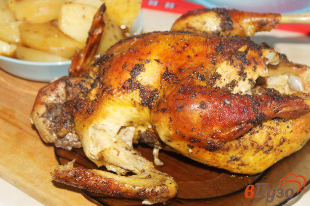 фото рецепта: Курица запеченная с картофелем в рукаве