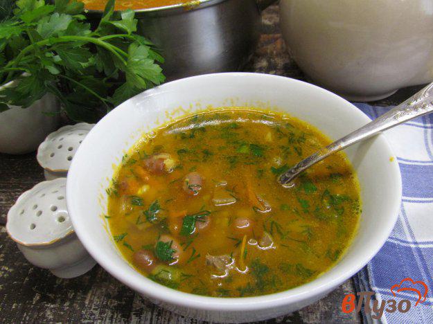 фото рецепта: Суп из гороха с фасолью и свиным сердцем