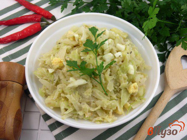 фото рецепта: Рагу из капусты и картофеля в сливках