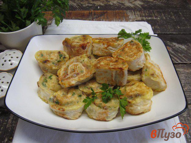 фото рецепта: Картофельные рулетики из лаваша с грибами