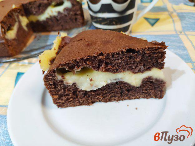 фото рецепта: Шоколадный пирог с заварным кремом
