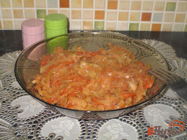 фото рецепта: Капуста тушеная с салом и томатом