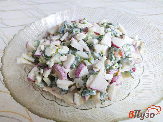 фото рецепта: Овощной салат с яйцами и сметаной