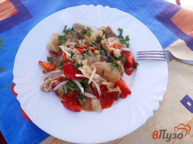 фото рецепта: Салат из овощей запеченных на мангале