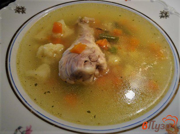 фото рецепта: Куриный суп с овощами и овсяными хлопьями