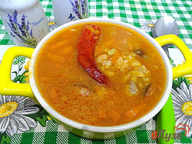 фото рецепта: Острый фасолевый суп с рисом