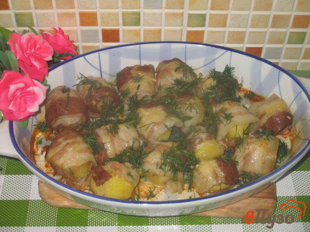 фото рецепта: Картофель запеченый в беконе