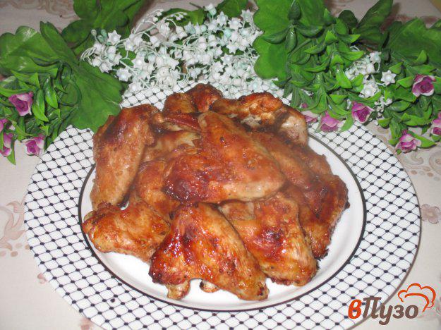 фото рецепта: Куриные крылышки запеченные с зернистой горчицей