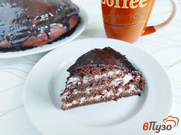 фото рецепта: Шоколадный торт со сметанным кремом
