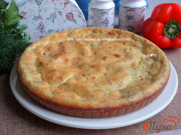 фото рецепта: Пирог с адыгейским сыром и зеленью