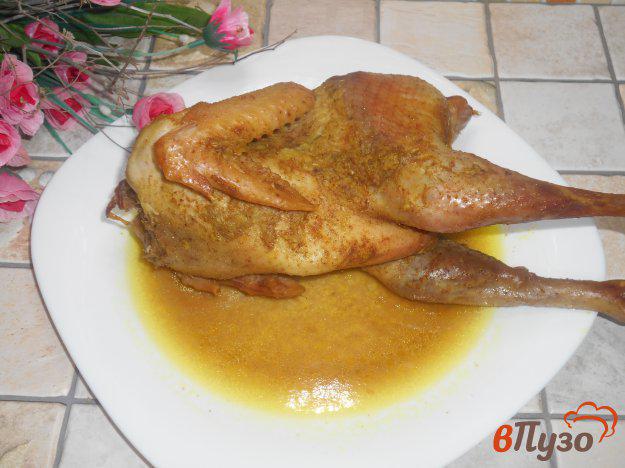 фото рецепта: Курица домашняя запеченная с чесноком в рукаве