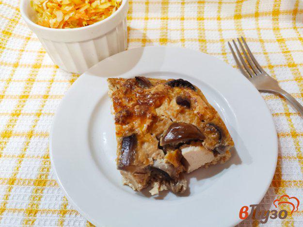 фото рецепта: Запеканка из куриного филе и шампиньонов