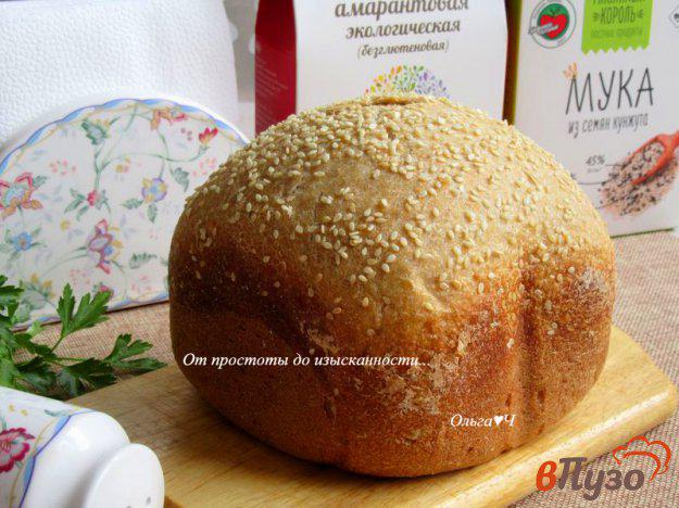 фото рецепта: Хлеб с амарантовой и кунжутной мукой