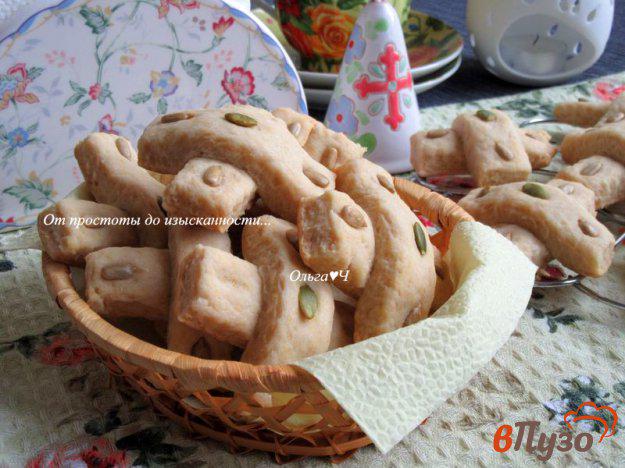 фото рецепта: Рисовое печенье с семечками «Кресты»
