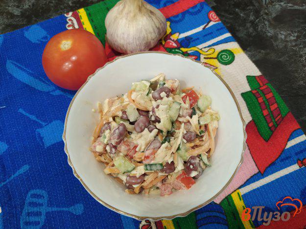 фото рецепта: Овощной салат с копченым сыром