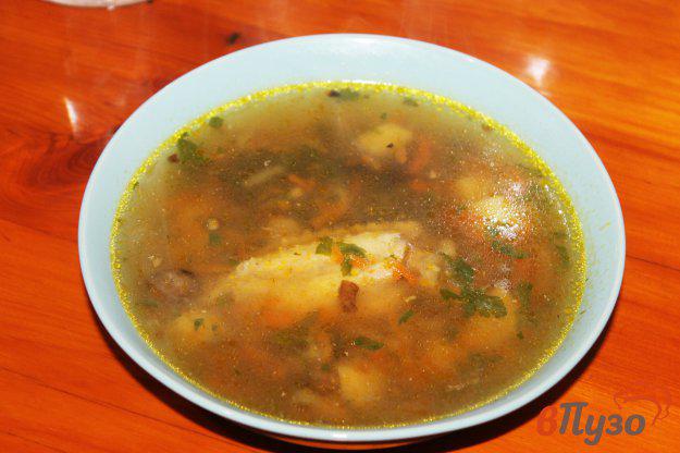 фото рецепта: Картофельный суп с куриными крыльями и грибами