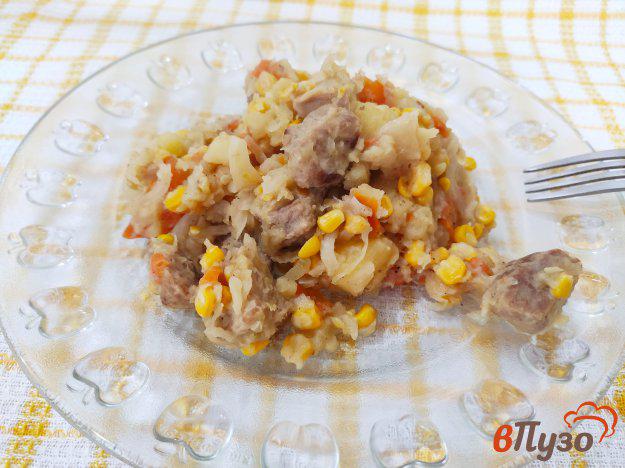 фото рецепта: Овощное рагу со свининой и кукурузой