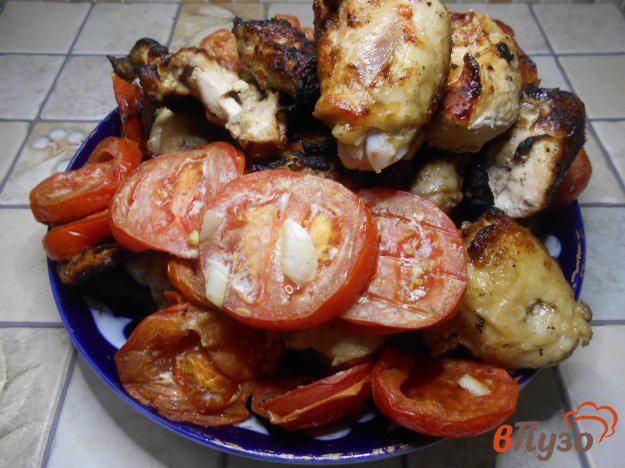 фото рецепта: Шашлык из курицы с помидорами