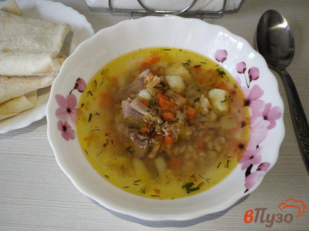фото рецепта: Суп с перловкой на индюшином бульоне