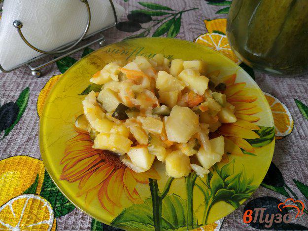 фото рецепта: Картошка тушёная с квашеными огурцами
