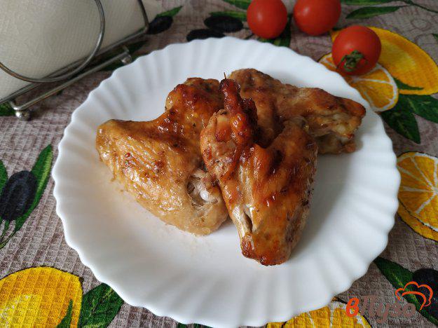 фото рецепта: Запечённые крылышки с соусом терияки в рукаве