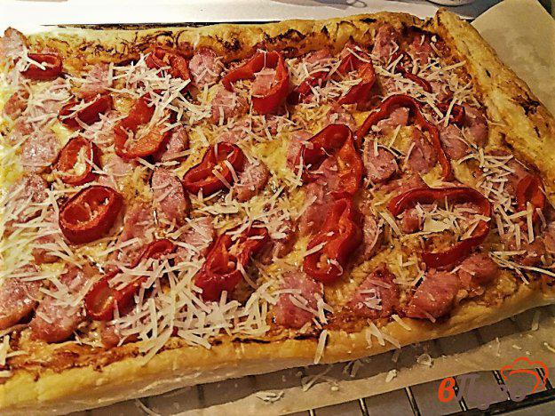 фото рецепта: Открытый пирог А-ля пицца