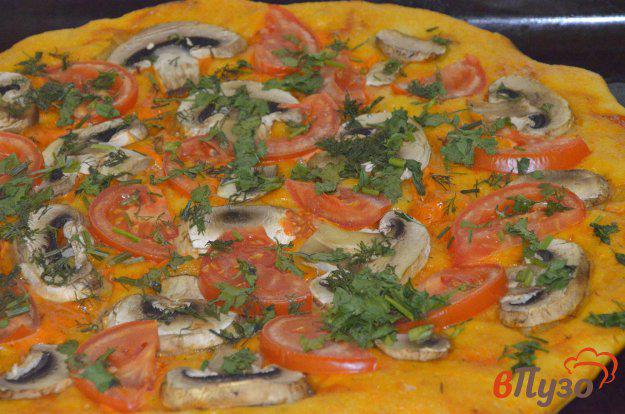 фото рецепта: Постная пицца с майонезным соусом