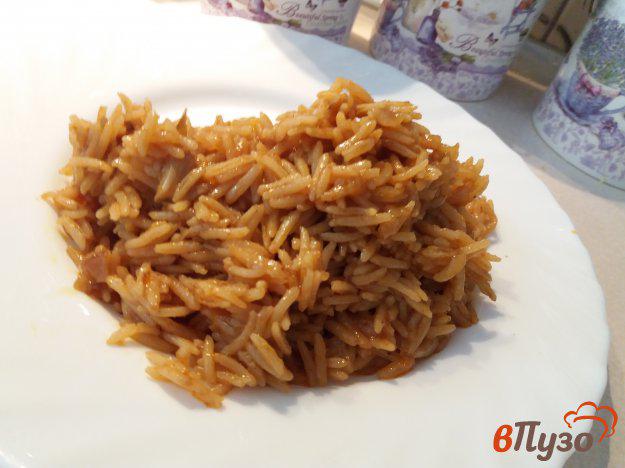 фото рецепта: Томатный рис с чесноком на гарнир