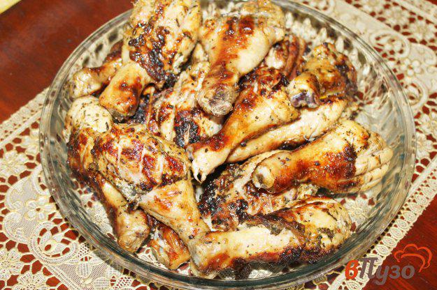 фото рецепта: Шашлык из куриных ножек в луковом маринаде с майонезом