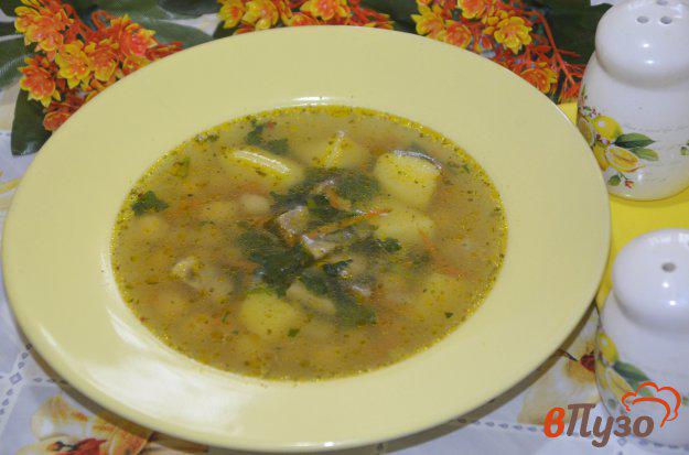 фото рецепта: Постный суп с нутом и шампиньонами