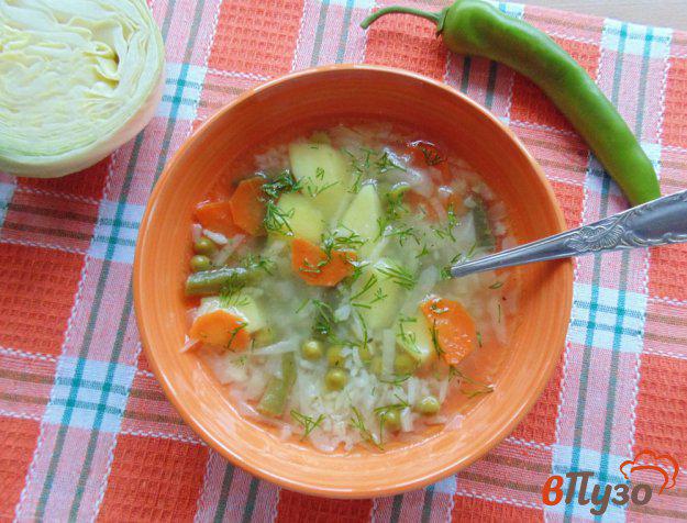 фото рецепта: Овощной суп со спаржевой фасолью