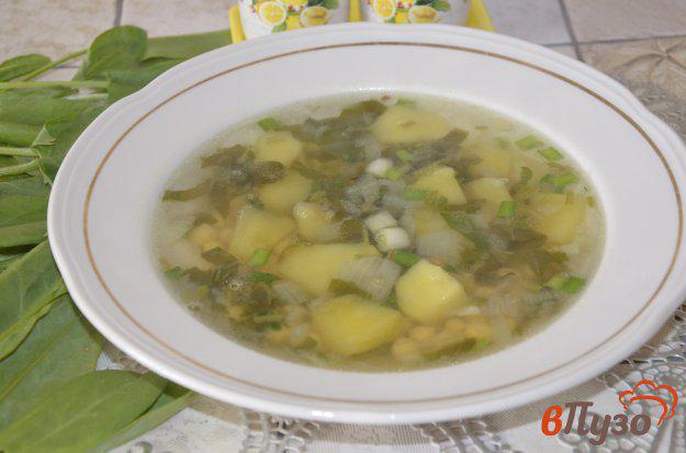 фото рецепта: Постный суп из щавеля с нутом
