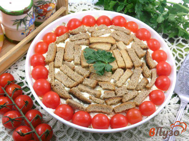 фото рецепта: Салат слоеный с картофелем и ветчиной