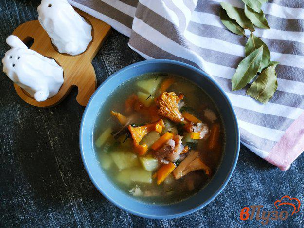 фото рецепта: Суп с лисичками и тушенкой