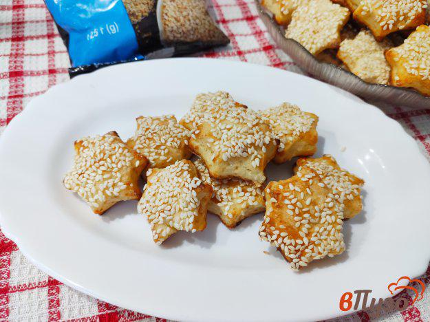 фото рецепта: Печенье из творога с кунжутом