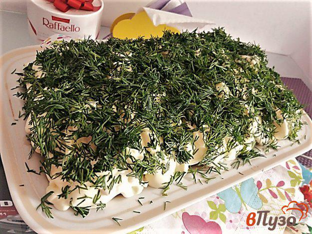 фото рецепта: Салат из трески с укропом и майонезом