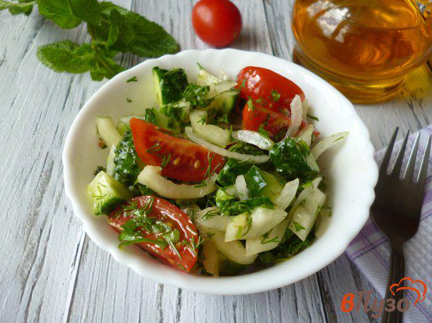 фото рецепта: Овощной салат с мятой