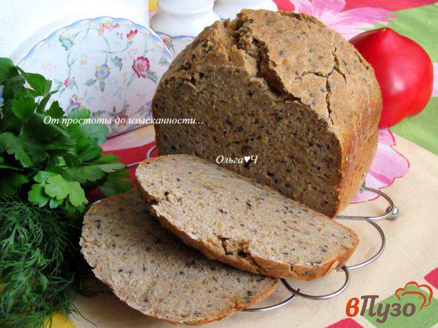 фото рецепта: Цельнозерновой хлеб с семенами льна, кунжутом и семечками