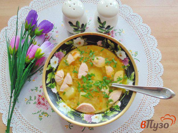 фото рецепта: Суп из чечевицы с сардельками