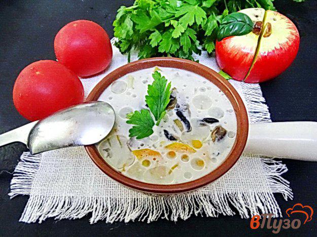 фото рецепта: Постный картофельный суп с грибами
